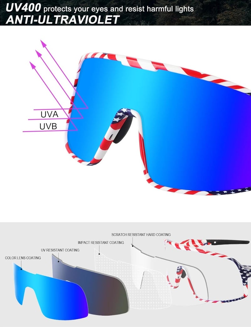 BangLong Polarized Sports Sunglasses for Men Women, UV Protection Sun Glasses for Baseball Running Cycling Fishing - Image 5